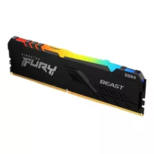 Memória Ram Fury Beast Ddr4 Rgb Color Black 8gb Kingston +nf