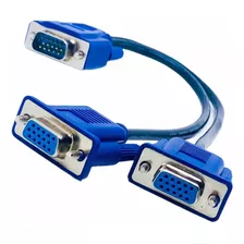 Cabo Adaptador Splitter Duplicador Vga Y 1 Macho X 2 Femeas