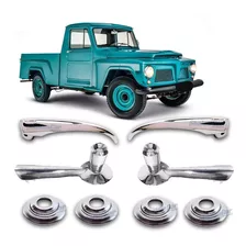 Kit Maçanetas Interna Cromada Rural Pick-up F75 Aero Willys