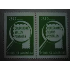 Colecciones Sellos Postales Doble Impresión Pareja Nueva