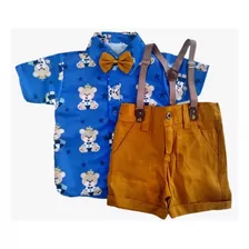 Roupa Infantil Urso Principe Menino Tematico Aniversario