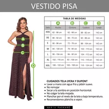 Vestido Largo Pisa Petroleo Lycra Maria Paskaro