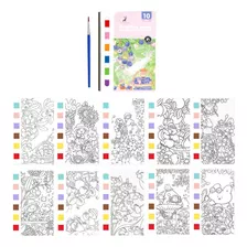 Cuaderno De Notas Para Colorear En Acuarela Para Niños, Acua