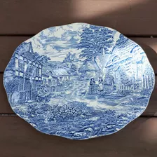 Grande Travessa Em Porcelana Inglesa Enoch Wedgwood - 36 Cm.