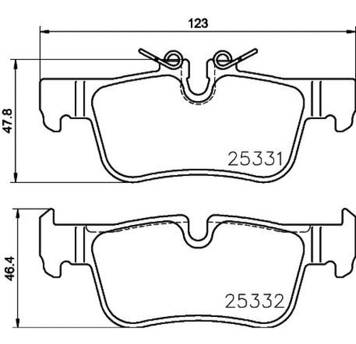 Balatas Bajos Metales Traseras Cooper Countryman 17/22 Foto 3