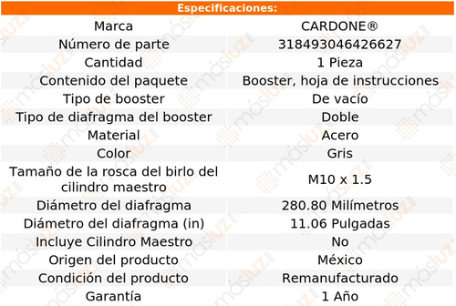 1- Booster Frenos Silverado 1500 Classic 2007 Cardone Reman Foto 5