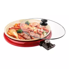 Multi Grill Cadence Ceramic Pan 1200w 35cm Vermelha - Grl350