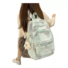 Mochila Kawaii Colegio Nailon Niña Linda Peluche Impresión