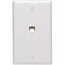 Leviton 40539pmw Tamano Medio Telefono Jack De Pared 6p4c