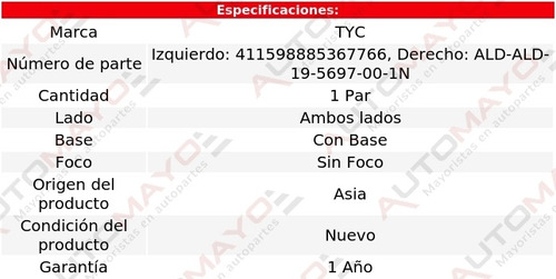 (2) Faros Niebla C/base S/foco Tyc Canyon Gmc 04-12 Foto 2