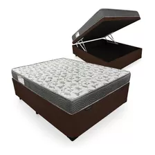 Cama Box Ortobom Iso 100 Casal De 188cmx128cm Marrom-chocolate