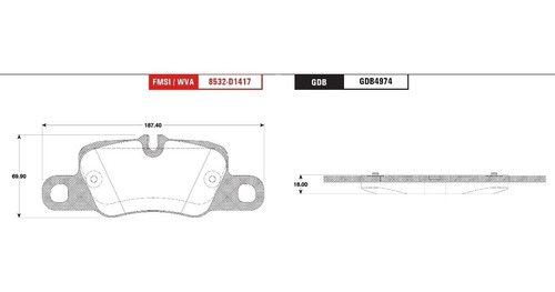 Balata Trasera Porsche 911 2013 - 2016 Foto 2