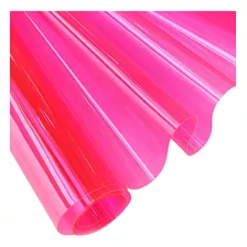 Toalha De Mesa Plástica Pvc Pink Neon Impermeável 2mx1,40m 