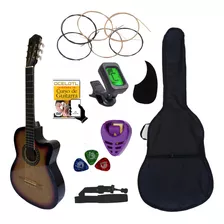 Guitarra Acústica Curva Ocelotl® Paquete Vital De Accesorios Color Sunburst Orientación De La Mano Derecha