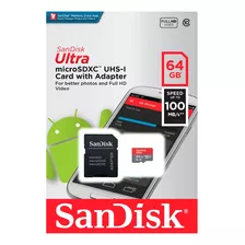 Kit 5 Cartão De Memória Sandisk Ultra 64gb 100 Mb/s C10