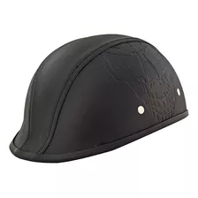 Casco Tipo Harley Grabado Calavera Piel