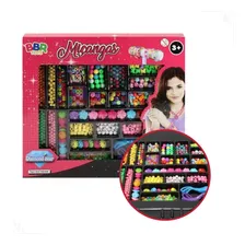 Kit Maleta Miçangas Menina Infantil Pçs Coloridas P/ Montar 