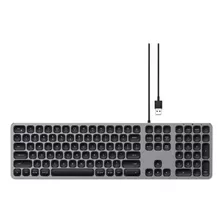 Teclado Com Fio Satechi Estendido Inglês-us Space Gray 