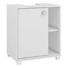 Balcão Brv Versa Para Banheiro 1 Porta Branco Bbn 01-06