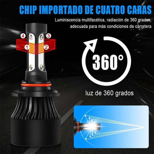 Para Ford Kit Focos Led De 4 Lados Luz Alta/baja/niebla 6pcs Foto 2