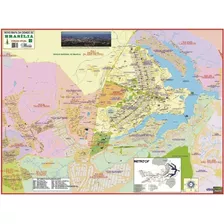 Mapa Geo Político Gigante De Brasília Df - 120 X 90 Cm