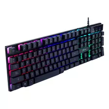 Teclado Gamer Led Rgb Usb Teclas Simil Mecanico Pc