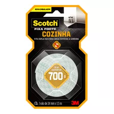 Fita Dupla Face 3m Scotch Fixa Forte Para Cozinha 24mm