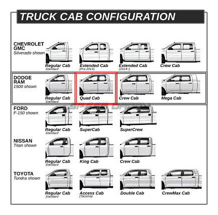 For 02-09 Dodge Ram 1500-3500 Quad Cab Black 3  Side St Spd1 Foto 5