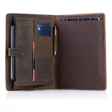 Carpeta De Cartera De Negocios De Cuero Organizador Per...