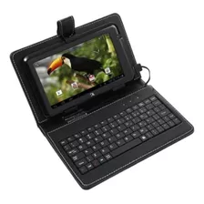 Capa Para Tablet Com Teclado Usb E Caneta Touch 7 A 8 Pol.