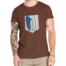 Polera Attack On Titan Shingeki Anime Algodón Organico Ani10