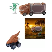 Carreta Caminhão Dinossauro T Rex + Dino Car Turbo Fricção 