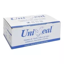 Guantes Descartables Estériles Antideslizantes Uniseal Para Examen Color Lila Talle G De Nitrilo X 100 Unidades