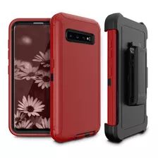 Funda Uso Rudo De 3 Piezas Con Clip Para Samsung S10 Plus