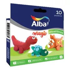 Plastilina Alba Magic Pack X 10 Colores Surtidos De 20g