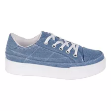 Tenis Casual Fratello Color Azul Mezclilla Para Mujer 1166