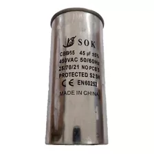 Capacitor 45 Mf X 450 Vca Metalico Para Aire Acondicionado