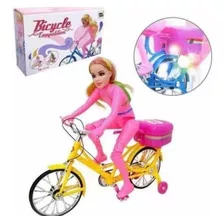 Boneca Pedal Bike Menina Ciclista Anda Sozinha Luz E Som