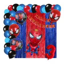 Kit De Decoración Globos Metálicos (48 Piezas) - Spiderman