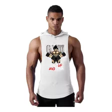 Polera Capucha Algodón Sin Mangas Gym Musculosas Hombre