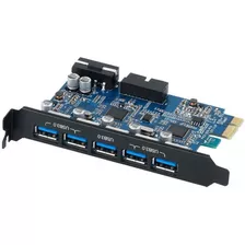 Placa Pci-e Usb 3.0 5 Portas Orico + Cabo De Energia