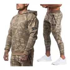 Conjunto Deportivo Para Caballero Sudadera Y Pants Camuflaje