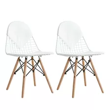 Sillas De Cocina Comedor Bertoia Nórdica Eames X 2 Unidades