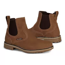 Bota Hombre Casual Vestir Botin Pro Work 89705 Coax Canela