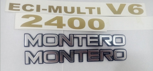 Emblemas Para Mitsubishi Montero 2400 Laterales.  Foto 2
