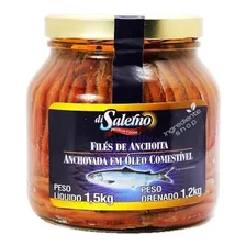 Aliche Filé De Anchova Di Salerno Em Óleo Comestível 1,5kg