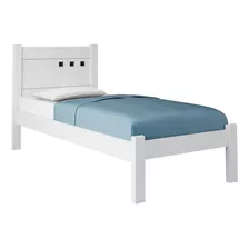 Cama Solteiro Framar Paola Mdf Cabeceira Branco