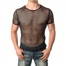 Camisa Transparente Em Tela Masculina T-shirt Adulto
