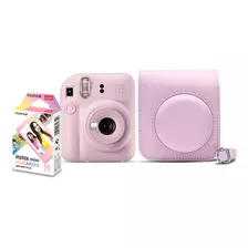 Kit Câmera Instax Fujifilm Mini 12 Lilás Candy
