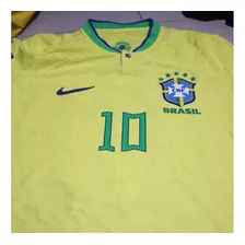 Camisa Seleção Brasil De Jogo Neymar Jr Copa Fifa Catar 2022